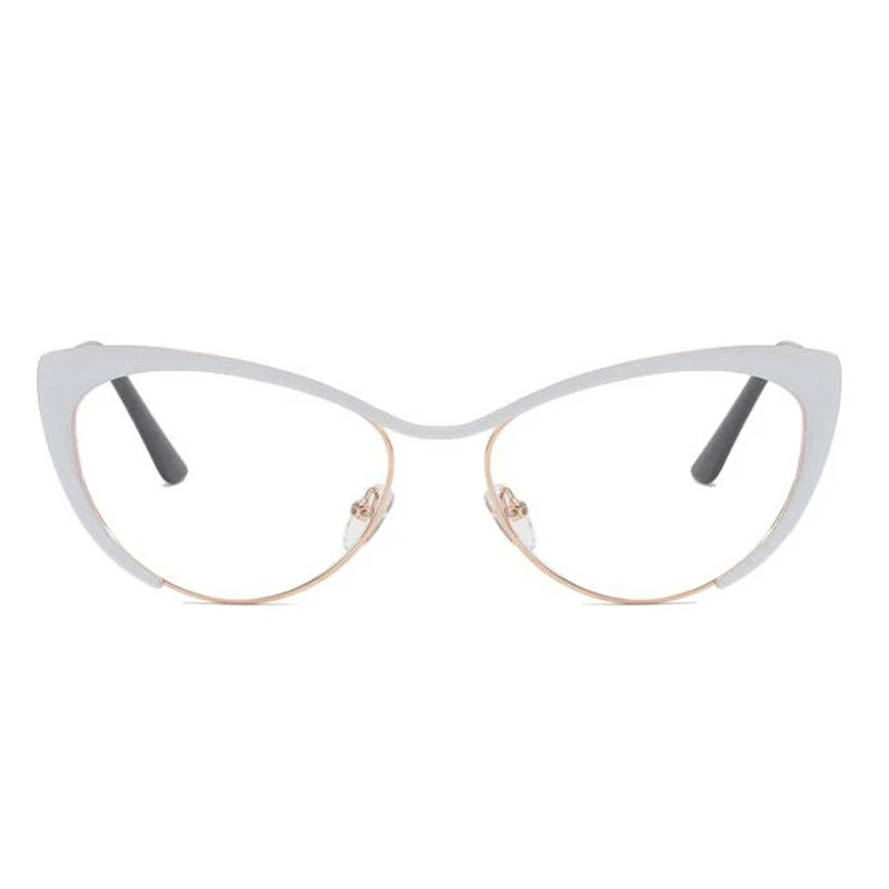 Metal Anti-Blue Light Cat Eye Eyeglass For Women Clear Lens Glasses Frames New 3