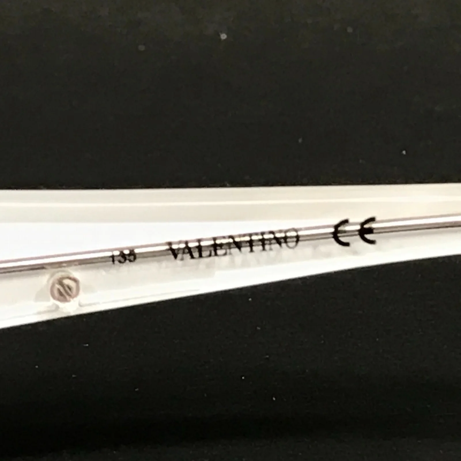 Valentino Eyeglasses Frames VAL 5857 FGX White Silver Crystals Sparkly 52-15-135 2
